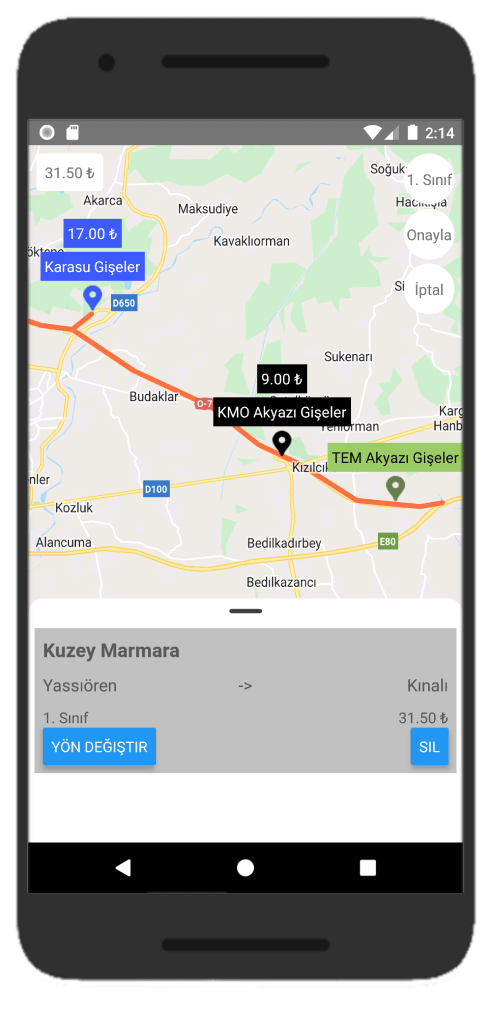 Otoyol Ücretim Android Uygulama